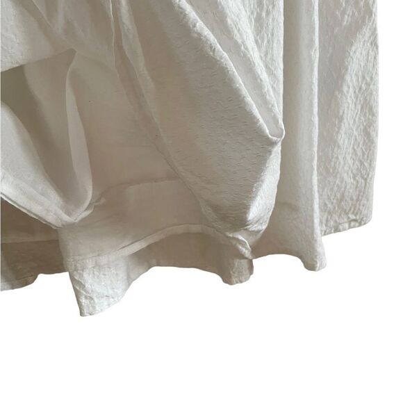 COPPER KEY Textured Puff Sleeve Smocked Dress Size Large White - Picture 5 of 7